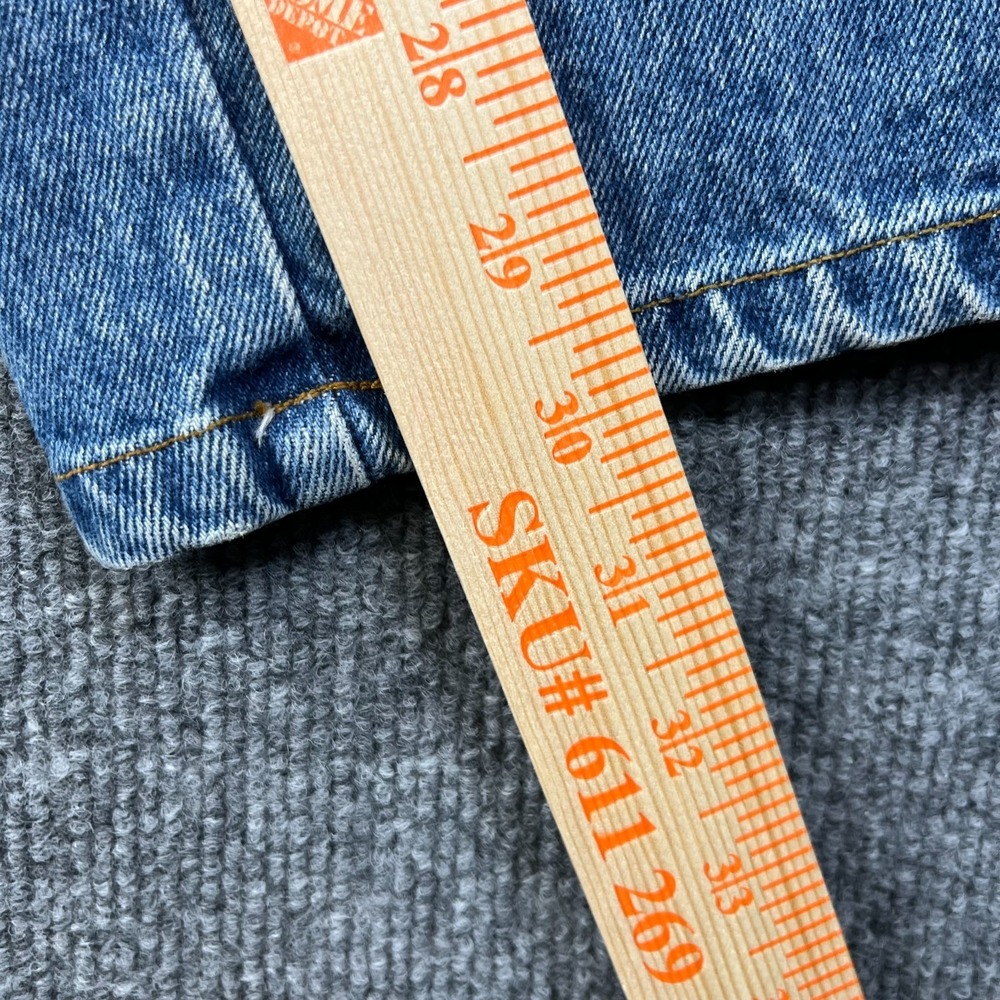 Vintage Bugle Boy Gold Crest Jeans Mens Blue Denim Taper Fit Classic Y2K - 30X30 - Picture 5 of 14